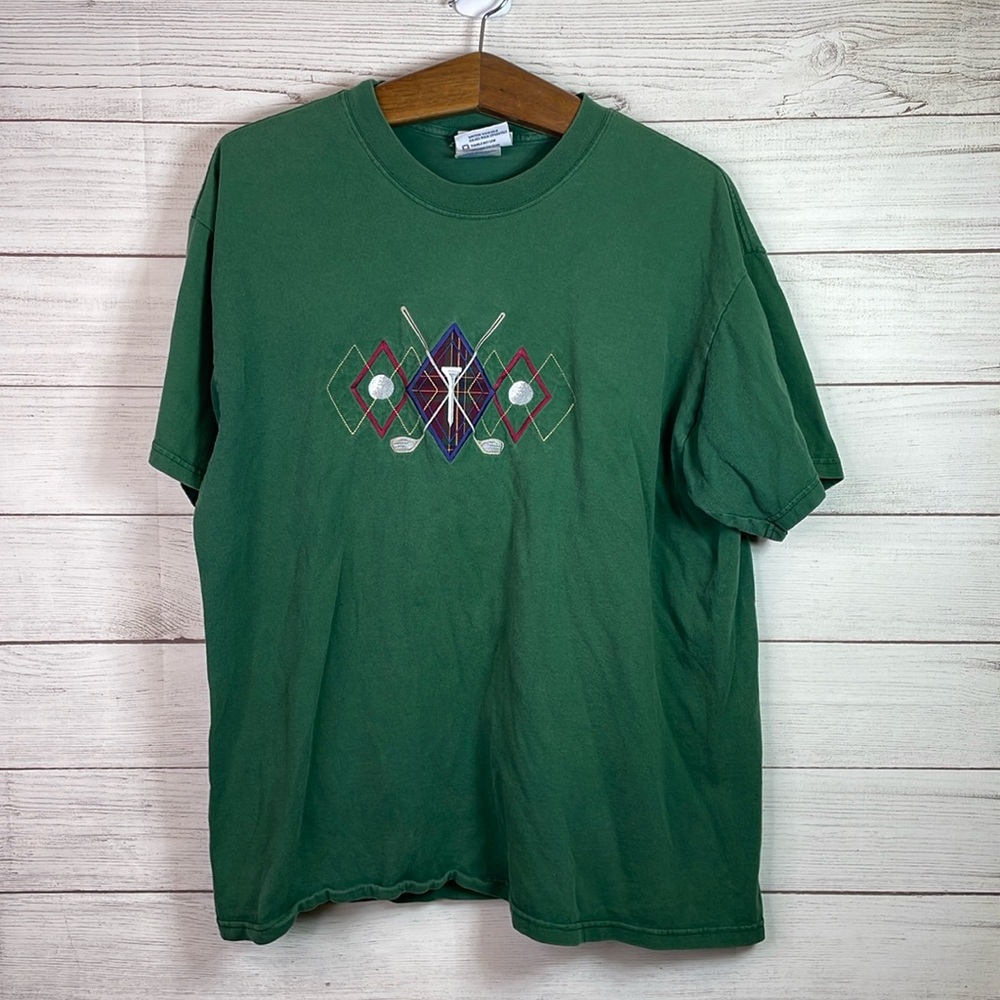 Vintage Men’s Mccc Sportwear Graphic Golf Embroidered Shirt